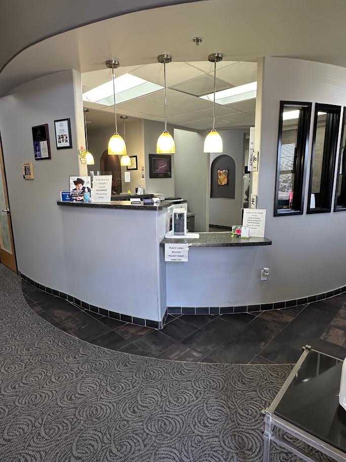 Reception desk at North Valley Dentistry